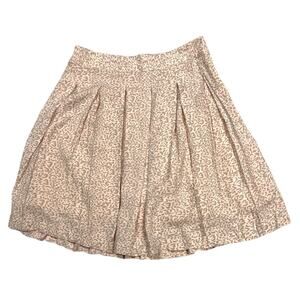 Sim & Sam Pleated Mini Skirt Pink Leopard Print Side Zip NEW Women's‎ XS